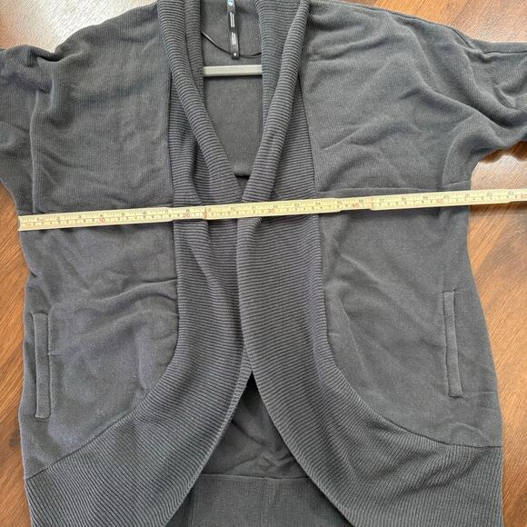 Kuhl Geneva Long Open Front Cardigan Dark Gray Sz M Casual Comfort Minimalist - Picture 7 of 8